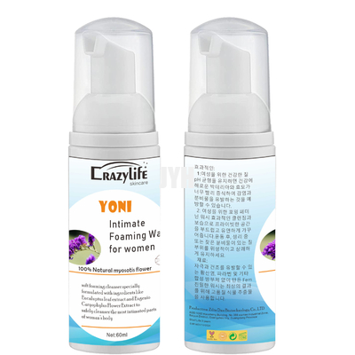 60ML फेमिनिन इंटिमेट फोमिंग वॉश महिलाओं के योनि स्वास्थ्य PH को संतुलित करता है