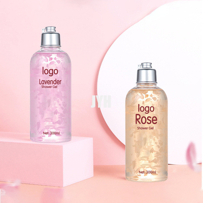 300ml OEM त्वचा देखभाल उत्पाद पंखुड़ी इत्र सफाई मॉइस्चराइजिंग स्नान जेल